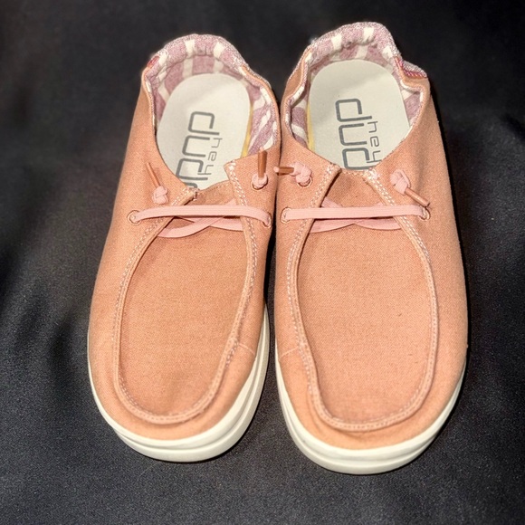 Hey Dude Shoes - Hey Dude Women's Wendy Rise casual slip-on shoes in a dusty rose